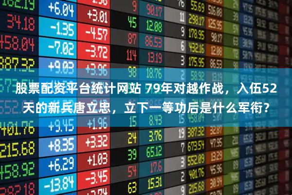 股票配资平台统计网站 79年对越作战，入伍52天的新兵唐立忠，立下一等功后是什么军衔？