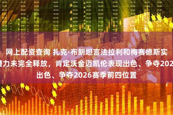 网上配资查询 扎克·布朗坦言法拉利和梅赛德斯实力强悍，红牛潜力未完全释放，肯定沃金迈凯伦表现出色、争夺2026赛季前四位置