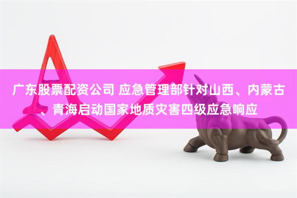 广东股票配资公司 应急管理部针对山西、内蒙古、青海启动国家地质灾害四级应急响应